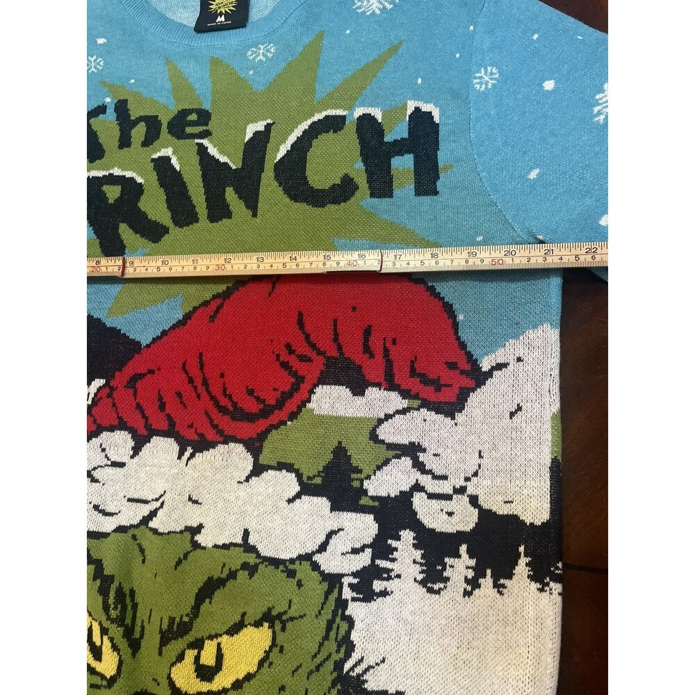 The Grinch Dr. Seuss Ugly Christmas Sweater Men's Medium Xmas Holiday Jumper - Picture 3 of 7